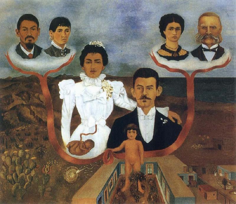 Frida Kahlo My Grandparent,My Parent and i china oil painting image